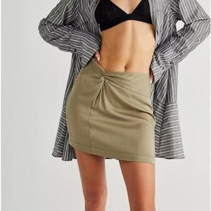 FREE PEOPLE Night Dreamer Twist Mini Skirt